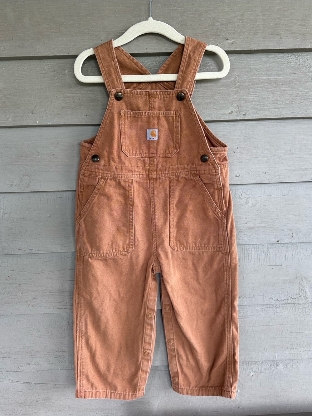 Carhartt Kids Copper/Tan Workwear Overalls Size 24 months